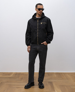 Versace Черная футболка с вышивкой эмблемы Medusa 10196631A14158