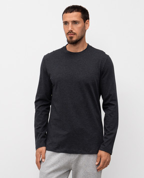 Brunello Cucinelli Сірий меланжевий лонгслів M0B137407