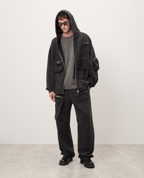 Maison Margiela MM6 Сірі спортивні штани з принтом логотипа SH0KA0026M25003