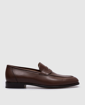 Loro Piana Коричневые кожаные лоферы Sergio Walk FAO6135