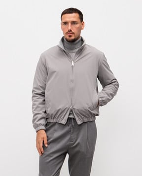 Cashmere&Whiskey Сіра двостороння куртка з вовною і кашеміром GM003SC1340476