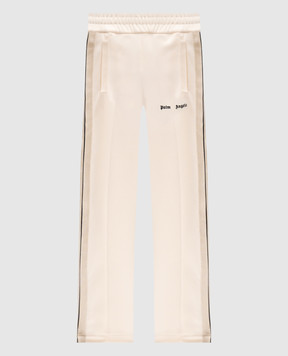 Palm Angels Бежеві спортивні штани з вишивкою логотипа PMCJ020C99FAB002