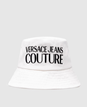 Versace Jeans Couture Белая панама с фактурным логотипом 76HAZK04ZG268