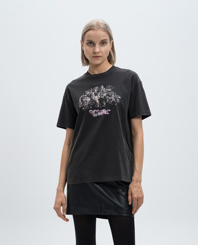 Off-White Серая футболка с брендовым принтом Reg Tee OWAA089F24JER004