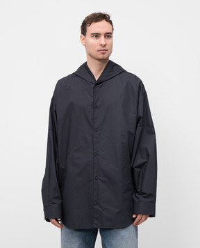 Balenciaga Черная рубашка с капюшоном 814125TNM60