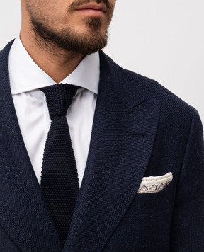 Brunello Cucinelli Бежевый платок-паше из шелка MR8740091