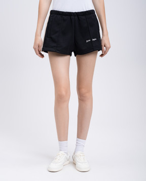 Palm Angels Чорні шорти з логотипом PWCL005C99FAB002