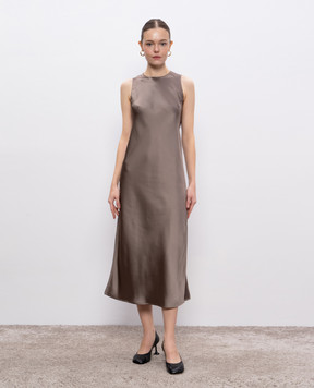 Herno Коричнева сукня з розрізами AB000037D12506
