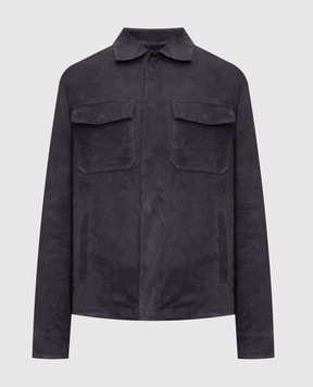 Cashmere&Whiskey Синя замшева куртка LEONARDO0025067