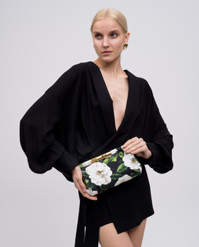Dolce&Gabbana Черный клатч Marlene в принт BB7620A9C02