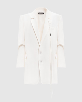 Ann Demeulemeester Білий жакет Agnes з вовною B0012370FA556