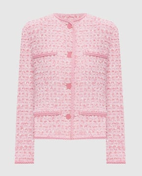 Rowen Rose Розовый твидовый жакет JCKRR402