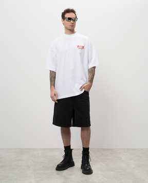Vetements Біла футболка з принтом логотипа UA66TR745Wm