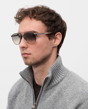 Brunello Cucinelli Сірі сонцезахисні окуляри-авиатори MOCMULTS19