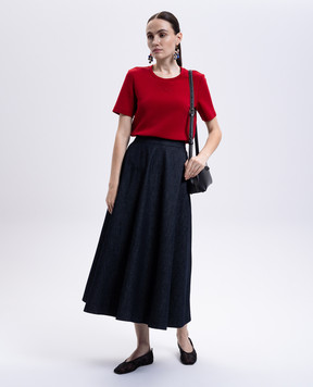 Max Mara Червона футболка TUBO з вишивкою логотипа TUBO