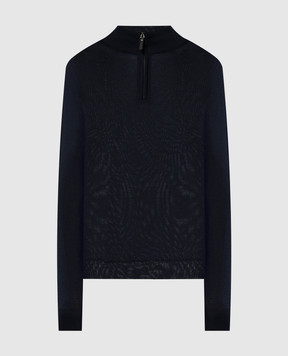 Canali Синий джемпер из шерсти MK00077C0015