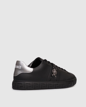Versace Черные кроссовки Medusa Biggie Greca 10144601A15773