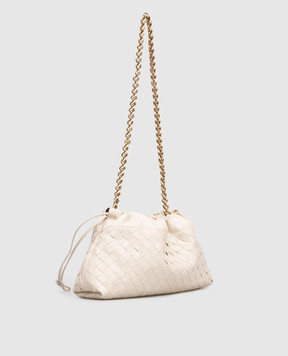 Bottega Veneta Біла шкіряна сумка-кісет Notte 839394V3IV0