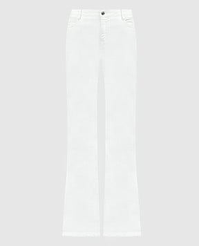 Ermanno Scervino Білі джинси кльош з патчем логотипа D447P307DNF