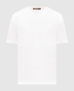 Loro Piana Біла футболка з шовком FAF6128