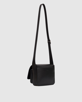 Saint Laurent Черная кожаная сумка-мессенджер с логотипом 819627AAD49
