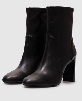 Stuart Weitzman Черные кожаные ботильоны BABETTE SL544