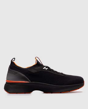 Santoni Чорні кросівки з логотиопом MBBC22082NEANOFY