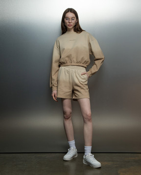 Woolrich Бежевий світшот з вишивкою логотипа CFWWSW0132FRUT3696