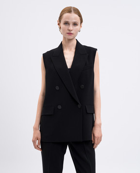 Max Mara Чорний двобортний жилет POMEZ
