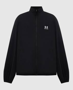Balenciaga Черная спортивная куртка Winbreaker с логотипом 814127TQO35