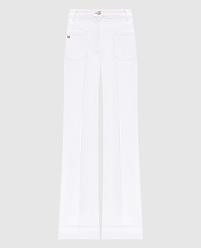 Victoria Beckham Белые джинсы клеш Alina 1325DJE005218TR