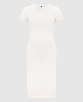 Victoria Beckham Біла сукня-футляр з вовною 1124WDR005232A