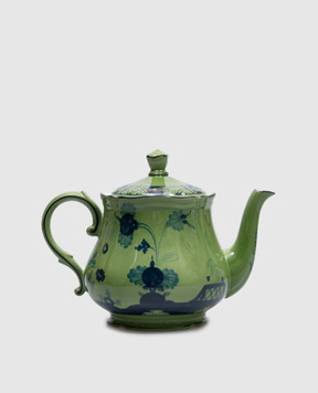 Ginori 1735 Зеленый фарфоровый чайник-заварник из коллекции Oriente Italiano 600 мл 003RG00FTE400G00123600