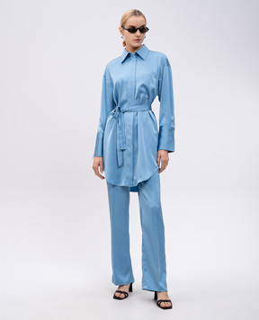 Max & Co Блакитна блуза TRENDY з поясом TRENDY