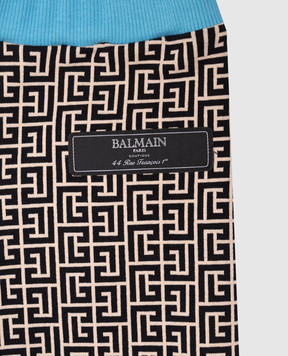 Balmain Детские черные джогеры с логотипом BW6700Z2411