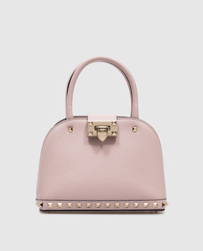 Valentino Рожева шкіряна сумка ROCKSTUD 5W0B0Q69VSF