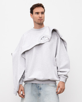 Vetements Сірий світшот подвійної конструкції UH76CW400G
