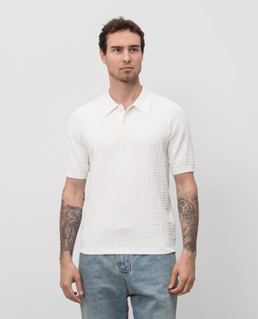 Balmain Біле поло PB Labyrinth FH1GB067KI63