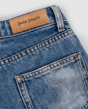 Palm Angels Детские синие джинсы с вышивкой логотипа монограммы PGYA008F25DEN001612