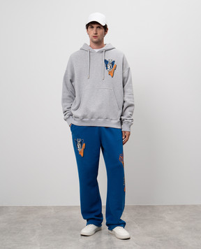 Off-White Серое худи Gang OMBB085F24FLE00H