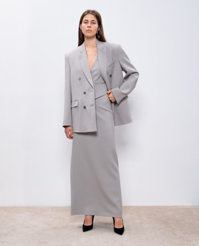WARDROBE.NYC Сірий двобортний жакет з вовни W4007PC