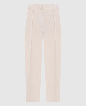 Brunello Cucinelli Бежевые вельветовые штаны MP576P8562