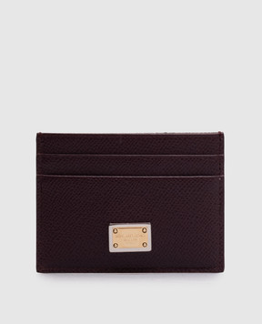 Dolce&Gabbana Бордовый кожаный картхолдер BI0330A1001