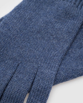 Brunello Cucinelli Синие перчатки из кашемира M2293118