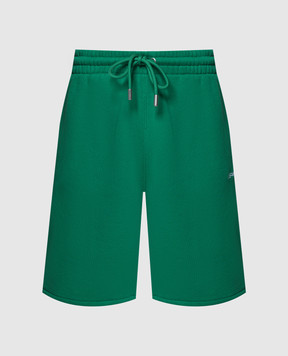 Off-White Зелені шорти з вишивкою Bandana Arrow OMCI013S24FLE001