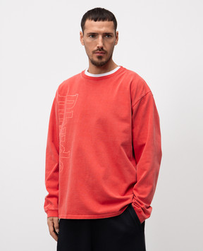 Rhude Красный лонгслив с принтом логотипа RHPS25TT13012