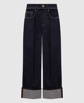 Brunello Cucinelli Сині джинси з відворотами ML134P5988