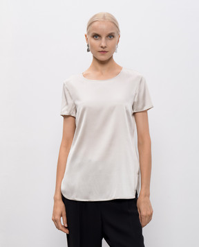 Max Mara Бежевий топ CORTONA із шовку CORTONA