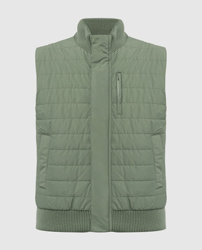Herno Зеленый стеганый жилет с логотипом GI00054UR12431SZ