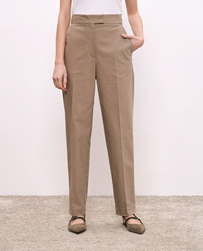 Brunello Cucinelli Бежевые брюки с цепочкой мониль M0F70P8878